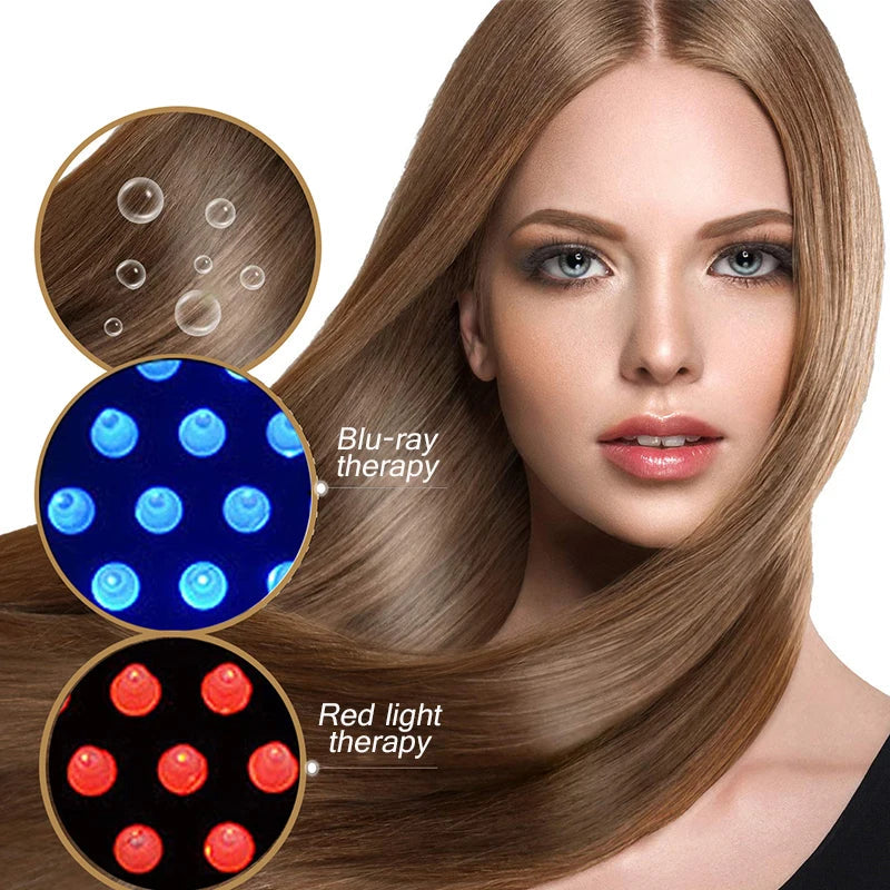 💆Cepillo anticaída con luz infrarroja y vibración