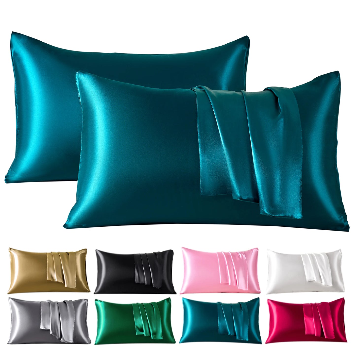 ✨ Fundas de Almohada de Satén Premium – Pack de dos unidades✨