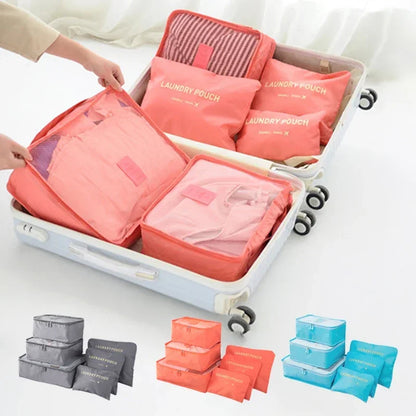 Set de 6 bolsas de almacenamiento de viaje