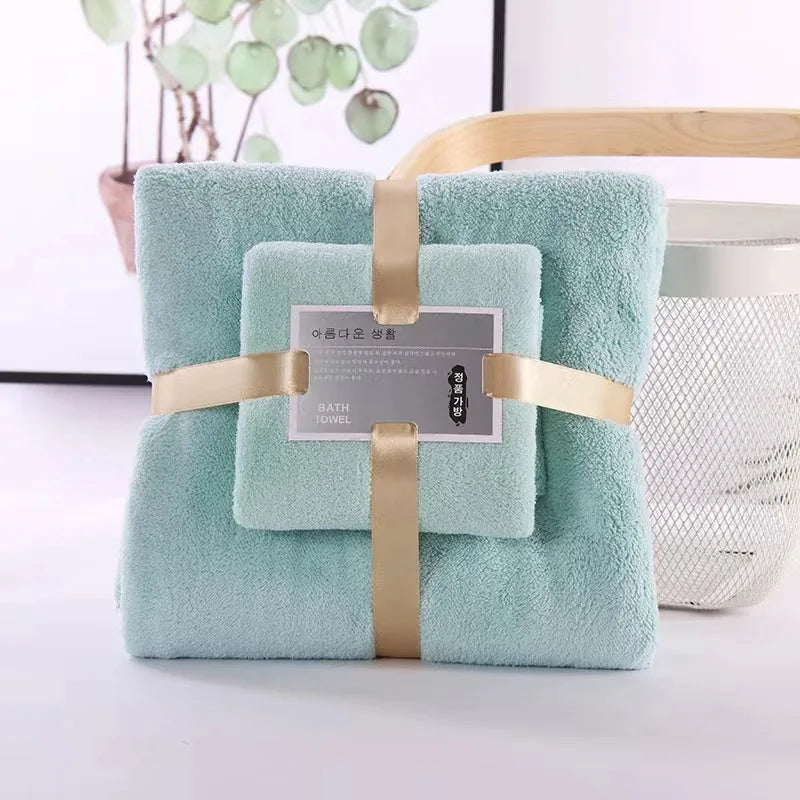 🛁✨ Set de dosToallas de Tejido Coral ✨🛁