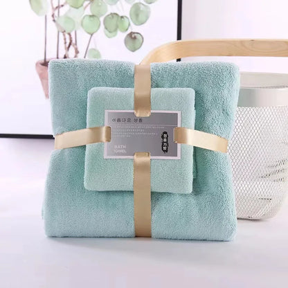 🛁✨ Set de dosToallas de Tejido Coral ✨🛁