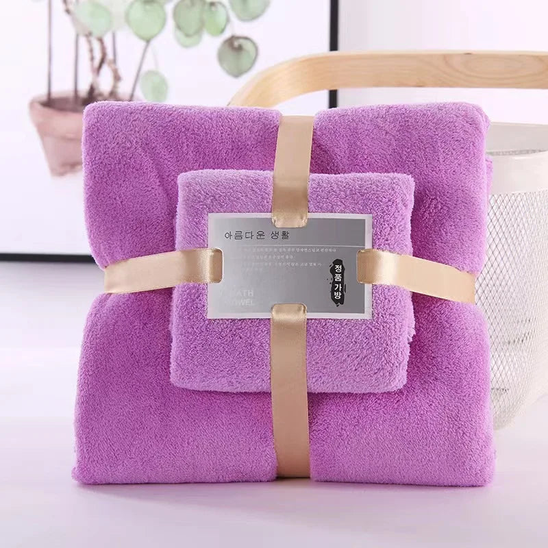 🛁✨ Set de dosToallas de Tejido Coral ✨🛁