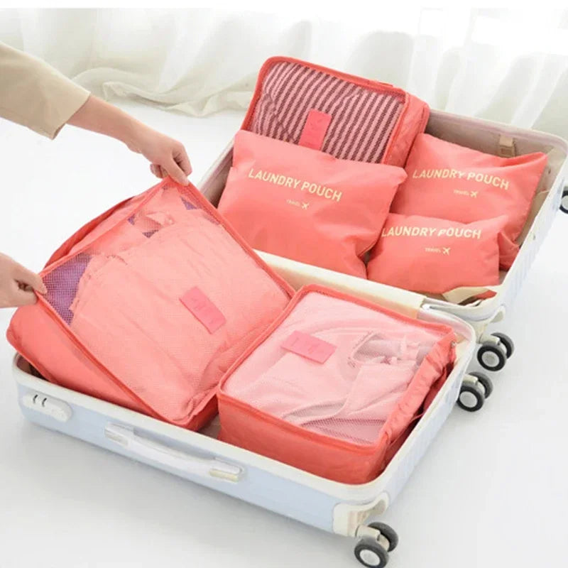 Set de 6 bolsas de almacenamiento de viaje