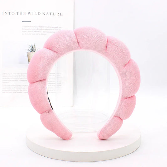 Diadema de esponja para maquillaje y skincare