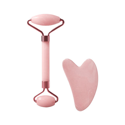 Rodillo de masaje facial y gua-sha rosa✨💖