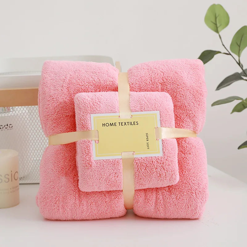 🛁✨ Set de dosToallas de Tejido Coral ✨🛁