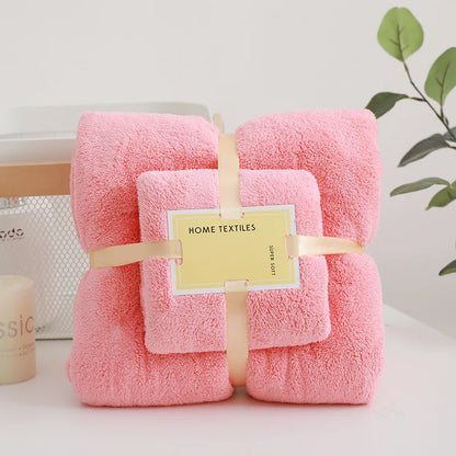🛁✨ Set de dosToallas de Tejido Coral ✨🛁