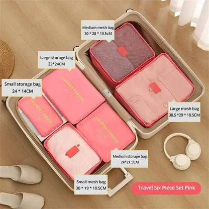 Set de 6 bolsas de almacenamiento de viaje