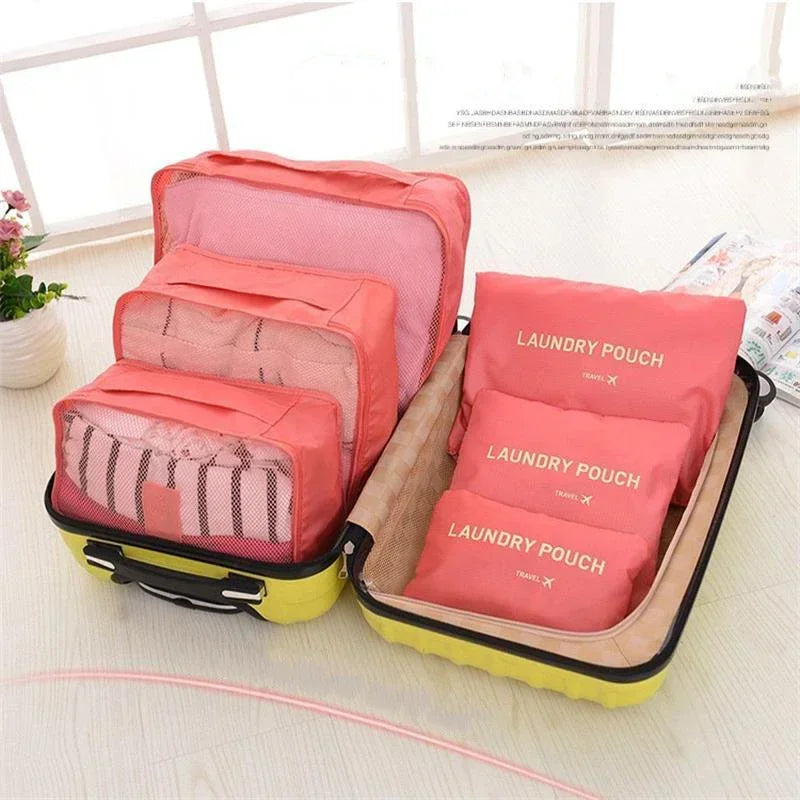 Set de 6 bolsas de almacenamiento de viaje