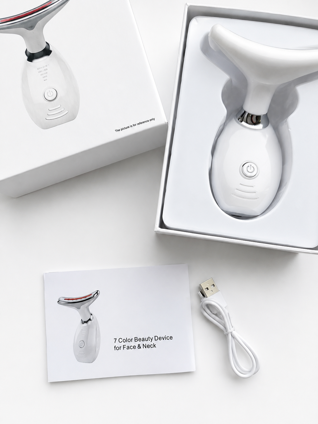 Masajeador Facial con Vibración y Luz LED – Reafirma, Tonifica y Rejuvenece