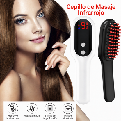 💆Cepillo anticaída con luz infrarroja y vibración