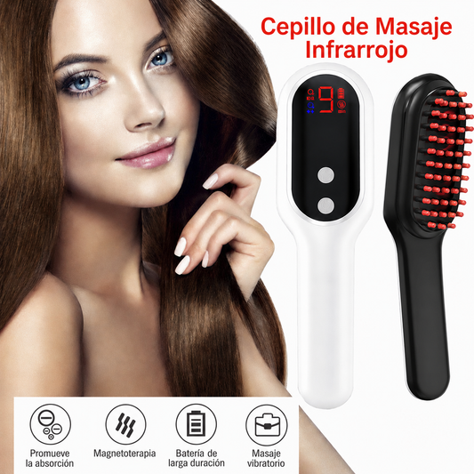 💆Cepillo anticaída con luz infrarroja y vibración