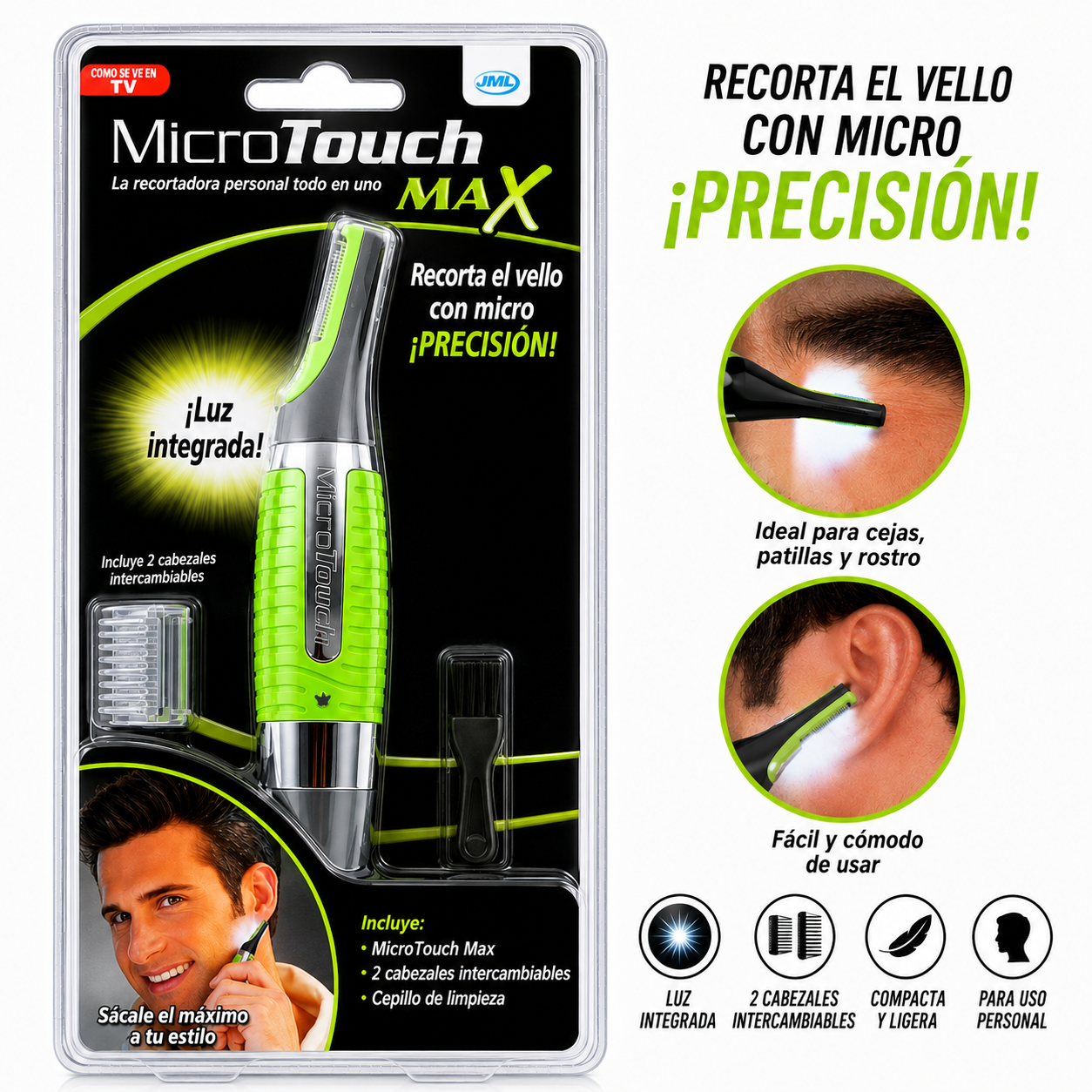 ✂️ Cortapelos eléctrico de precisión con LED