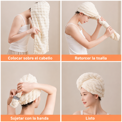 💆♀️✨ Toalla Turbante de Secado Rápido para Cabello ✨💆♀️
