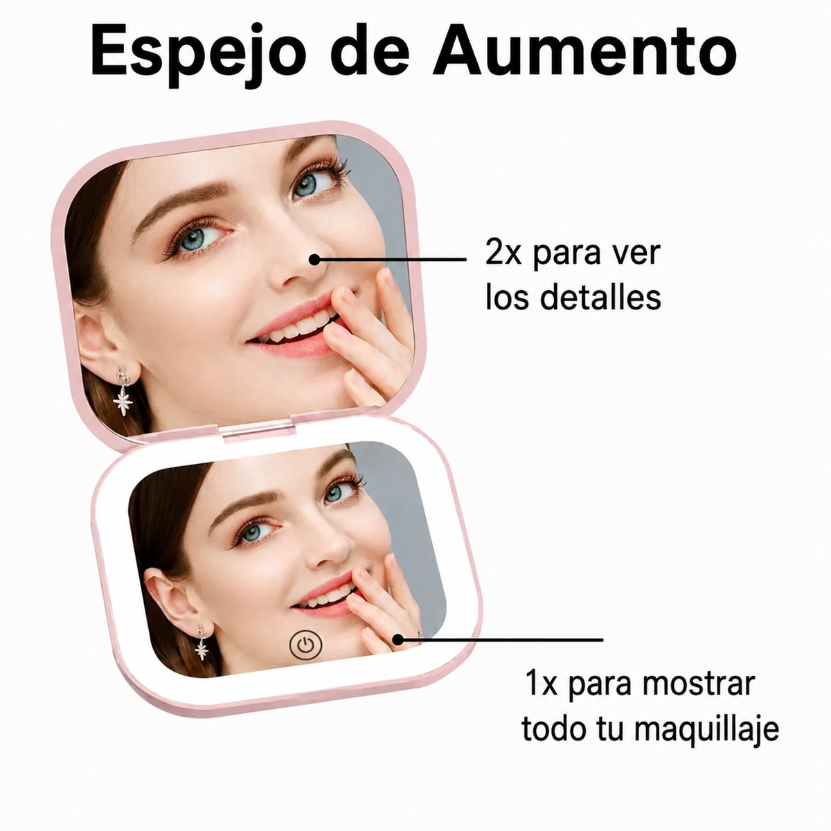 ✨💖 Espejo para el bolso con Luz LED y 3 Niveles de Brillo 💖✨