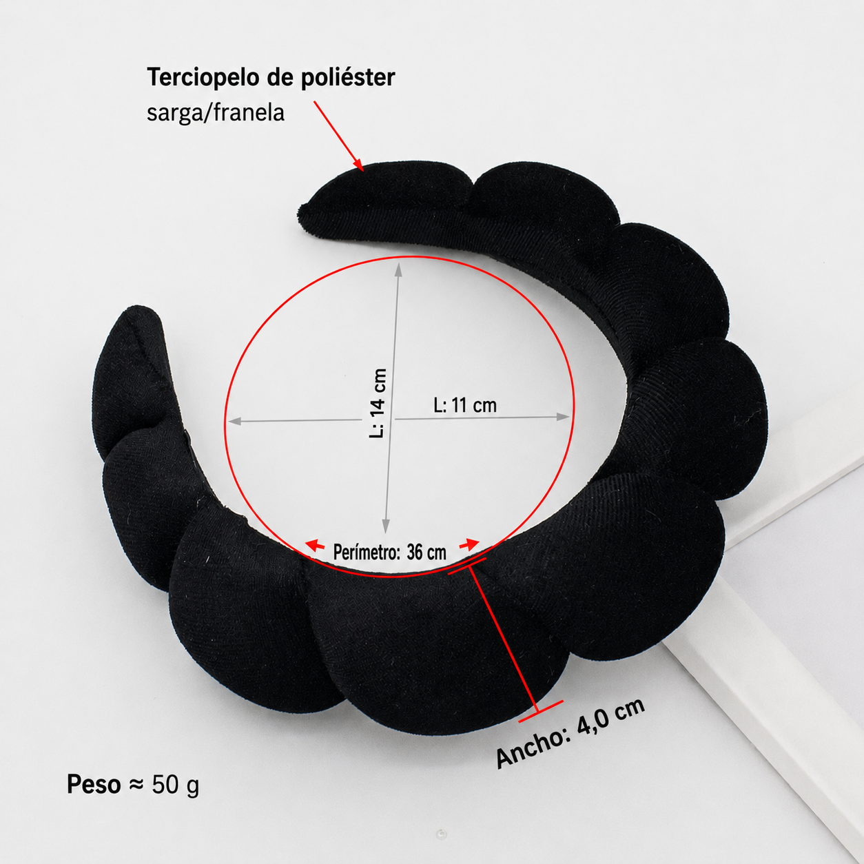 💖 Diadema de esponja para maquillaje y skincare